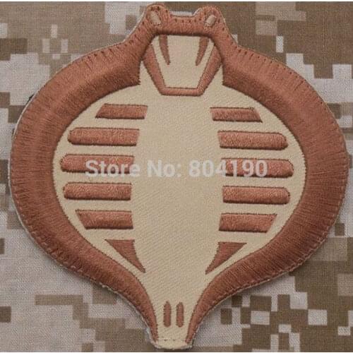 3.5" COBRA BADGE RED BLACK COSTUME UNIFORM USA TV Movie Embroidered Patch DESERT ARID