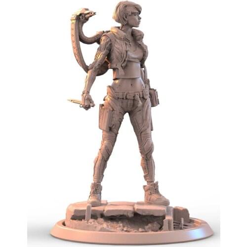 1/24 75mm 1/18 100mm Resin Model Female Bounty Hunter Figure Unpainted No Color RW-244