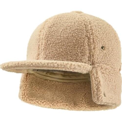 1PCS Man Women Autumn Winter Sheepskin Fur Warm Hat Breathable Cap For Camping Mountain Climbing Casual Wearing
