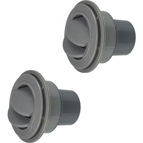 2 Pieces Dashboard Air Conditioning Deflector Side Roof Air Black Vent Outlet Mount Round Louvered Dash Vent Exhaust Grille for