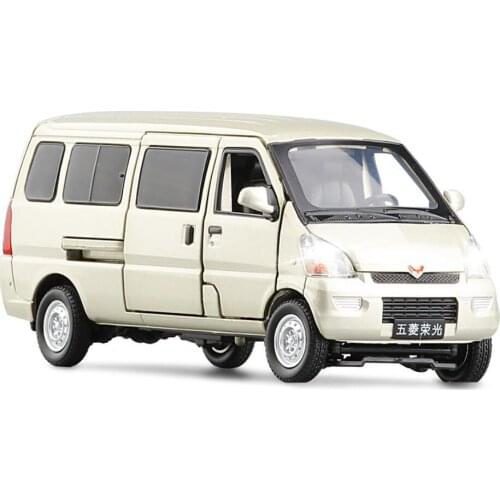 3 Colors 1/32 Van MPV Diecast Model Car Bus Boy Girl Gifts Collection With Light and Sound Gift Toys V256