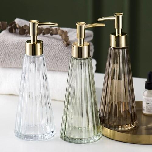 300ml Soap Dispenser Bath Glass Liquid Storage Bottle Body Wash Shampoo Bottles Kitchen Detergent Empty Sub-bottle Bathroom