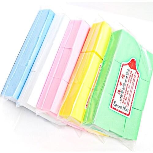 600 pcs/bag Nail Art Polish Remover Napkin Pads 5 Colors Lint-Free Soft Cotton UV Gel Remove Wipes Manicure Pedicure Tools TG#27