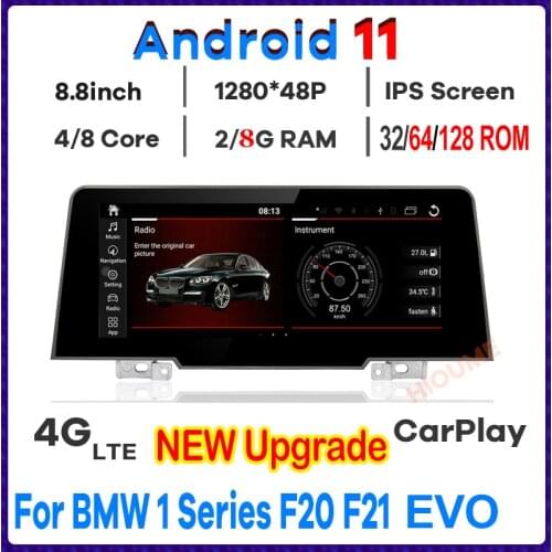 8.8" 8Core 8+64G Android 10 Car Multimedia Player GPS Navigation for BMW 1 Series F20 F21 F23 EVO 2018 2019 Stereo Head Unit