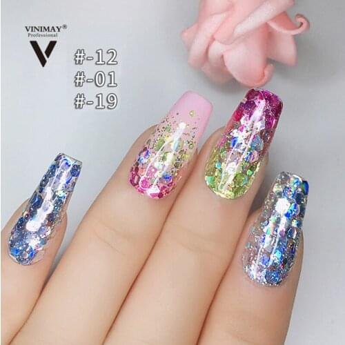 Glitter UV Gel Nail Polish Shiny Hybrid Varnishes Bright For Painting Nails Art Design Rainbow Gel Nail For Nail Art Manicure