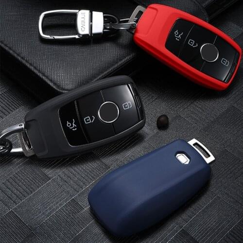 Car Key Case bag cover For Mercedes Benz AMG 2017 E Class W213 S class key Chain key shell Fob holder Car Styling Accessories