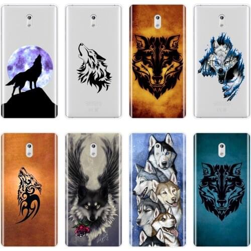 Aesthetic Abstract For Nokia 1 2 3 5 6 8 Phone Case Soft TPU Silicone Cool Wolf Animal Men Soft Back Cover For Nokia 7 Plus X6