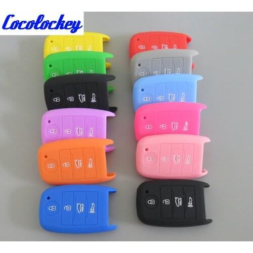Cocolockey Silicone Car Key Cover Case Holder for KIA K3 Forte Sorento Optima Rio Smart Key Case For Car No Logo