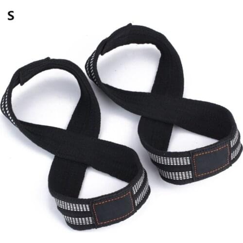 E9LE 1pair Figure 8 Weight Lifting Straps DeadLift Wrist Strap for Pull-ups Horizontal Bar Powerlifting Gym Fitness Bodybuilding