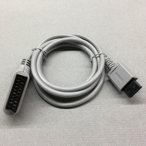 FZQWG 1 PCS 1.8m EU version PlugScart Video HD TV AV Cord Cable for Nintendo Wii/U Video Game