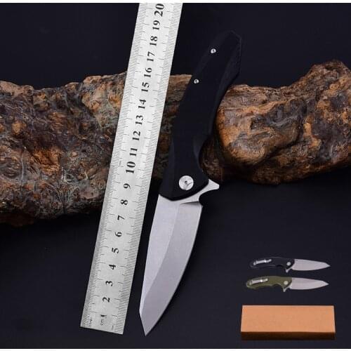 HY003jungle adventure Pocket folding outdoor camping hunting knife D2 blade G10 handle Tactical Survival Utility knives EDC tool