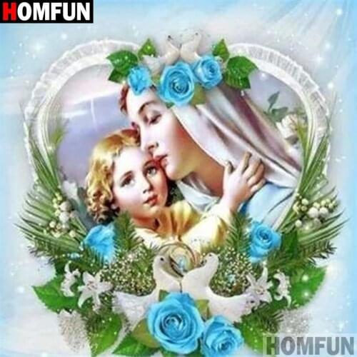 HOMFUN Full Square/Round Drill 5D DIY Diamond Painting "Religious figure" Embroidery Cross Stitch 5D Home Decor Gift A17782
