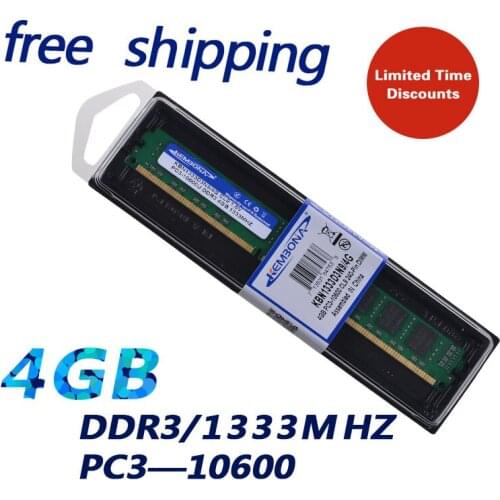 KEMBONA new KBA brand Hot stock cheapest 4gb ddr3 memoria 1333mhz Free shipping by Post Air