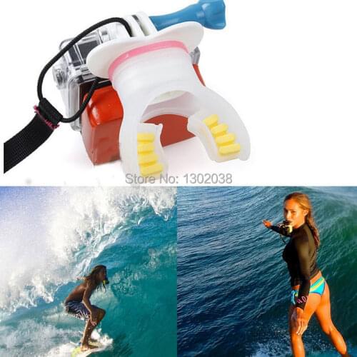 Gopro Accessories Mouth Mount For GoPro 4/3+/3/2/1 Camera SJ4000 Fit Surfing and Diving Sports Grill Mount Surf Dummy Bite Mount