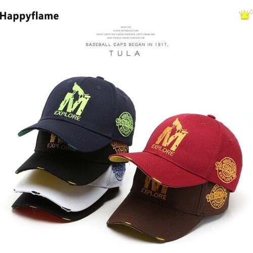Fashion Letter M Embroidery Baseball Cap Summer Outdoor Sunscreen Dad Hat Cotton Snapback Caps for Men Street Hip Hop Hat Gorras