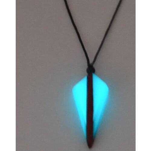 Ancient wood luminous jewelry, men and women fashion gift pendant necklace