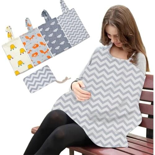 Fashion Breathable Cotton Mother Breastfeeding Cover Muslin Baby Feeding Shawl Pads Outdoor Maternity Nursing Cover Cape Apron