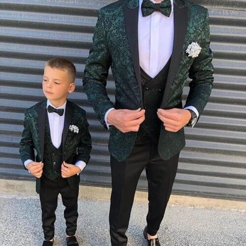 New Arrival Green Seuqins Men Suits 3 Pcs Costume Homme Groom Prom Wedding Blazer (Jacket+Pants+Vest) Terno Masculino Slim Fit