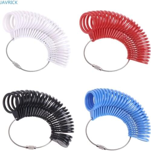 Finger Ring Sizer Plastic Jewelry Making Measurement Mandrel Standard Size Tools