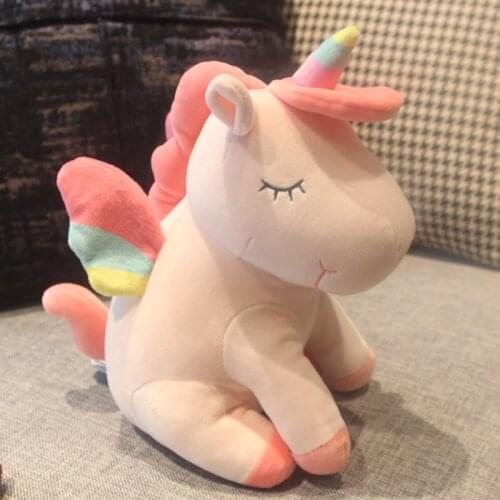 Kawaii Rainbow Unicorn Plush Toy Fat Unicorn Horse Soft Animals Stuffed Doll Pillow Toys For Baby Girls Kids Christmas Gifts Hot