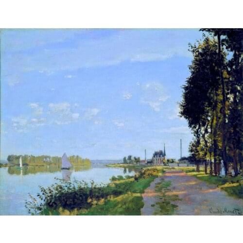 The Promenade at Argenteuil of Claude Monet art oil paintings Canvas reproduction hand-painted