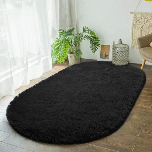 Fluffy Carpet for Bedroom Living Room Soft Oval Girls Rugs Modern Plush Shaggy Area Rug Home Decor Carpet Comfy Cute Nursery Rug