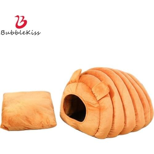 Bubble Kiss Beds For Dogs Home Dog Bed With Canopy Warm Soft House Puppy Bed Dog Supplies Kennel Dog Accessories Sofa Pet Bed