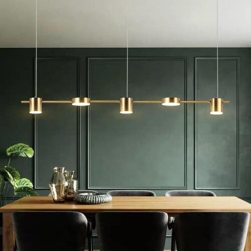 Nordic Multiple Led Pendant Lights Creative Golden Hanging Lamp Lighting Living Room Home Decor Dining Room Suspension Luminaire