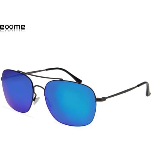 Super Light Men Nylon Polarized Sunglasses Square Shape Simply Metal Full Frames high quality Mirror Lense With Case