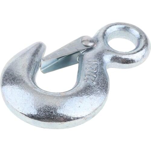 Heavy Duty Eye Slip Spring Lifting Hook with Safety Latch for ATV/UTV Winch Rope 5600 LB