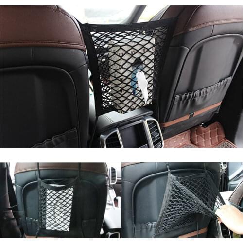 Universal Stretchable Vehicle Dog Barrier With Storage Net Front Seat Pet Barrier Organizer Bag Mesh Cargo Net