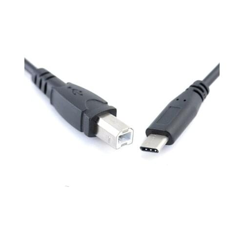 USB-C USB 3.1 Type C Male Connector to USB 2.0 B Type Male Data Cable for Cell Phone&Printer&Hard Disk 1m