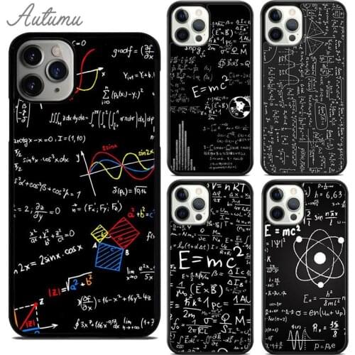 E mc2 Formula Math Funny Science Phone Case for iPhone 11 12 Pro Max mini X XR XS SE 2020 5 6S 7 8 Plus Samsung S8 S9 S10 Cover