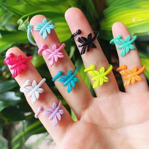 10 Piece Butterfly Summer Rings Enamel rings Mix color rings accessories jewelys jewelry party ring Enamel rings 51746