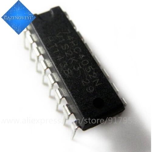10pcs/lot SN74HC4052N 74HC4052N 74HC4052 DIP16 In Stock