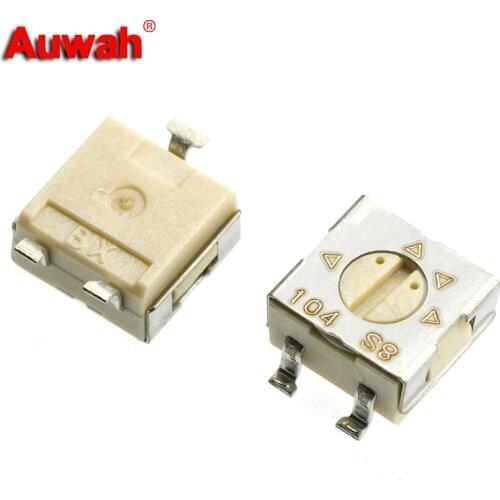10pcs singleturn SMD Precision Trimmer Potentiometer adjustable resistance 3314G 50R 10K 20K 50K 100K 200K 500K 1M 2M Ohm