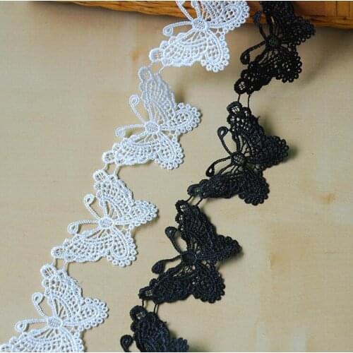 15 Yards Wholesale Embroidered Butterfly Lace Trim Lace Fabric Trim DIY Home Decoration Lace Sewing Crafts