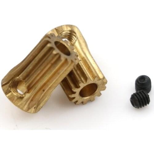 2 Pcs 3.5mm Shaft Motor Gear Pinion 13T for Trex T-Rex Helicopter Gold