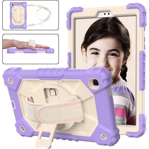 360° Rotating Bracket & Hand Strap Cover Funda Case For Samsung Galaxy Tab A7 Lite 8.7 2021 T220 T225 SM-T220 Shockproof Tablet