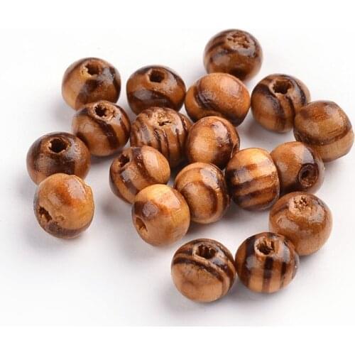 6mm BurlyWood Round Wood Beads for Jewelry Making DIY Bracelet Necklace Lead Free 6x5mm, Hole: 2mm about 8000pcs/500g
