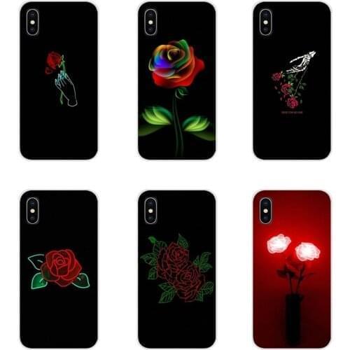 Accessories Phone Shell Covers For Samsung Galaxy S2 S3 S4 S5 Mini S6 S7 Edge S8 S9 S10E Lite Plus Glowing rose in the dark