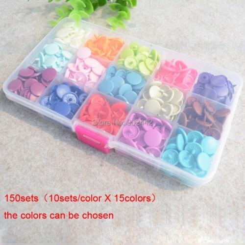 Free Shipping Colors Assorted T3 T5 KAM Plastic Snap For Baby Bibs Size 16 or Size 20 Colorful KAM Snap Buttons 50 boxes/lot