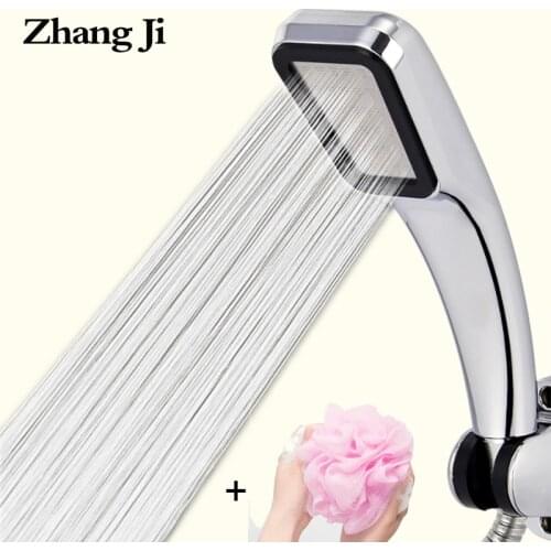 Zhang Ji High Pressure New Thick Rainfall Shower Head 300 Holes Chrome Square Rainfall Water Saving Shower + 1pc Free Bath Ball
