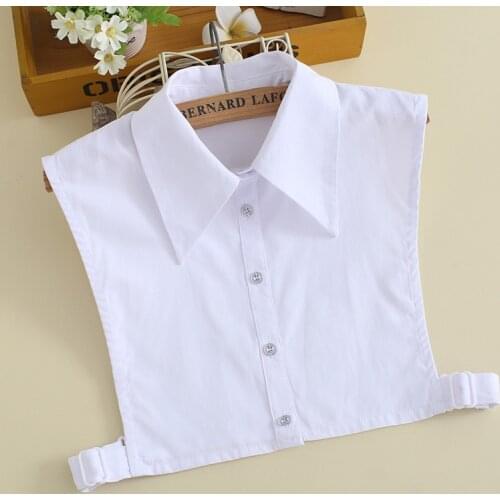 Elegant Lapel Fake Collar for Women White False Collar Half Shirt Blouse Tops Removable Detachable Collar Clothese Decoration