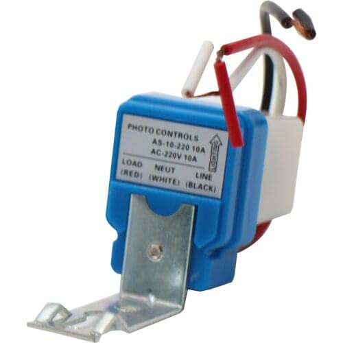 Automatic Photo Controls Auto On Off Photocell Street Light Switch DC AC 220V/110V/24V/12V Photoelectric Switch 50-60Hz 10A