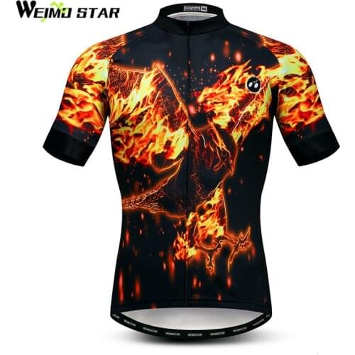 Weimostar Print Cycling Jersey Men Short Sleeve mtb Bike Jersey Cycling Wear Summer Retro Mountain Bicycle Shirt Camisa Ciclismo