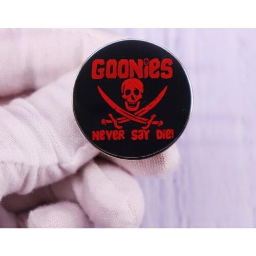 Goonies Never Say Die Pin Cult Movie Chunk Sloth Button Badge