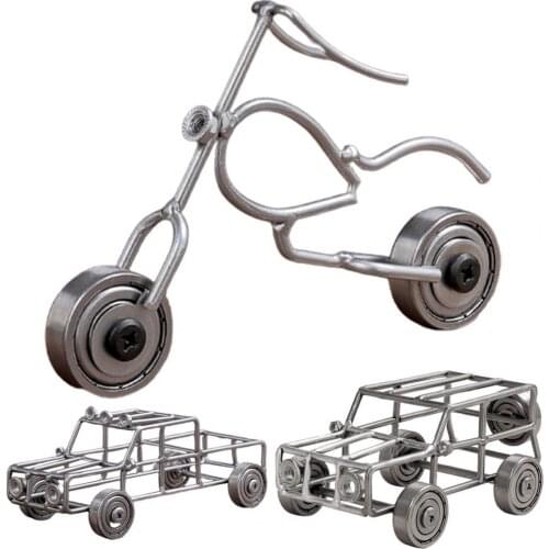 Good Texture Beautiful Wrought Iron Car Model Ornament Graceful Lines Pickup Trucks Ornament Retro for Home