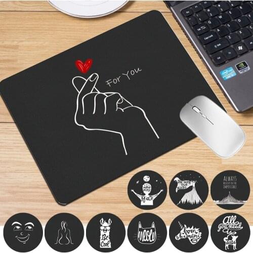 PU Leather Gaming Mouse Mat Anti-slip Mousepad White Picture Computer Mouse Pad Durable Portable Desk Mat Mouse Accessories