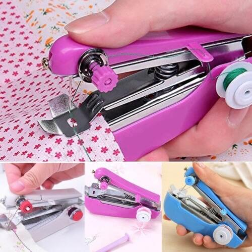 Mini Handheld Sewing Machine Home Travel Use Portable Pocket Multi-Functional Sewing Machine Color Random